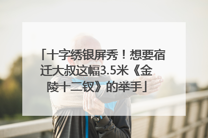十字绣银屏秀！想要宿迁大叔这幅3.5米《金陵十二钗》的举手